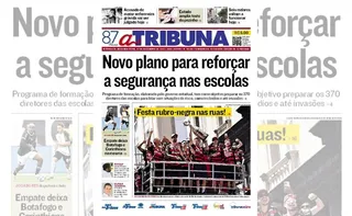 Imagem ilustrativa da imagem Confira os destaques do jornal A Tribuna desta segunda-feira