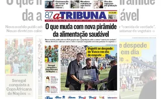 Imagem ilustrativa da imagem Confira os destaques do jornal A Tribuna desta segunda-feira