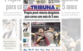 Imagem ilustrativa da imagem Confira os destaques do jornal A Tribuna desta segunda-feira