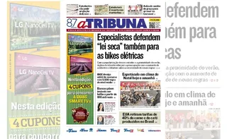 Imagem ilustrativa da imagem Confira os destaques do jornal A Tribuna desta sexta-feira