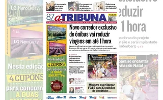 Imagem ilustrativa da imagem Confira os destaques do jornal A Tribuna desta sexta-feira