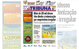 Imagem ilustrativa da imagem Confira os destaques do jornal A Tribuna desta terça-feira