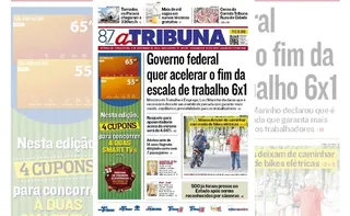 Imagem ilustrativa da imagem Confira os destaques do jornal A Tribuna desta terça-feira