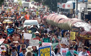 Imagem ilustrativa da imagem Em marcha global, indígenas cobram punição por morte de Guarani Kaiowá