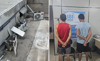 Imagem ilustrativa da imagem Homens são presos suspeitos de furto de peças de ar-condicionado de UPA no ES