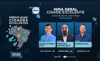 Imagem ilustrativa da imagem Vila Velha é finalista em etapa nacional do Prêmio Band Cidades Excelentes