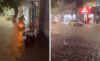 Imagem ilustrativa da imagem Temporal provoca alagamentos em cidade do Sul do ES