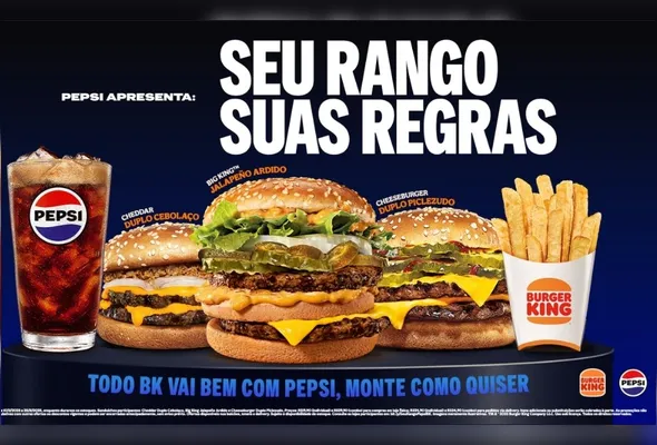 Imagem ilustrativa da imagem Burger King e Pepsi lançam sanduíches exclusivos criados por clientes