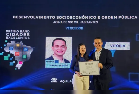 Primeiro lugar na categoria de cidades com mais de 100 mil habitantes ficou com Vitória