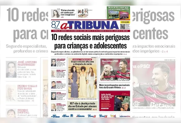 Imagem ilustrativa da imagem Confira os destaques do jornal A Tribuna deste domingo