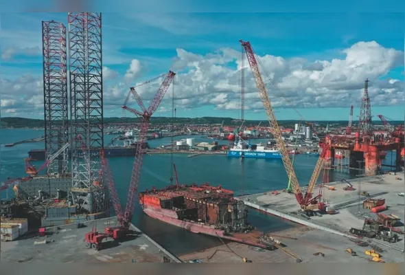 Instalações da M.A.R.S. Europe, que vai construir estaleiro no Porto Central, localizado no Sul, visando à desmontagem de plataformas de petróleo