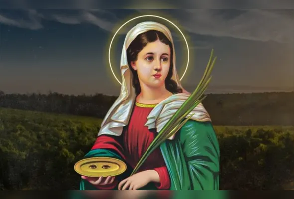 Santa Luzia, símbolo de fé, luz e proteção da visão, celebrada no sábado (13), inspira devoção e esperança entre os fiéis