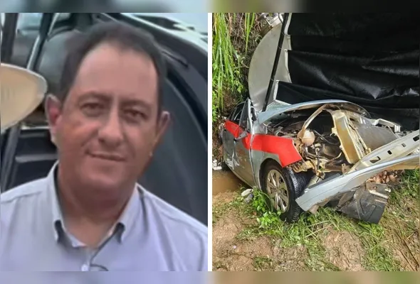 Motorista morre após caminhão de leite tombar sobre carro no Sul do ES