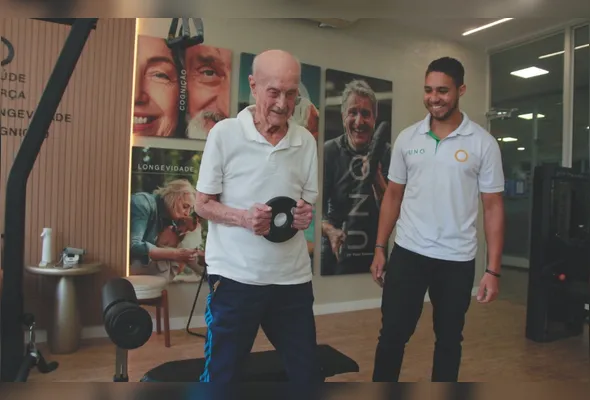 Lauir Machado, 91, diz ter muita vitalidade devido à prática de atividade física durante toda sua vida
