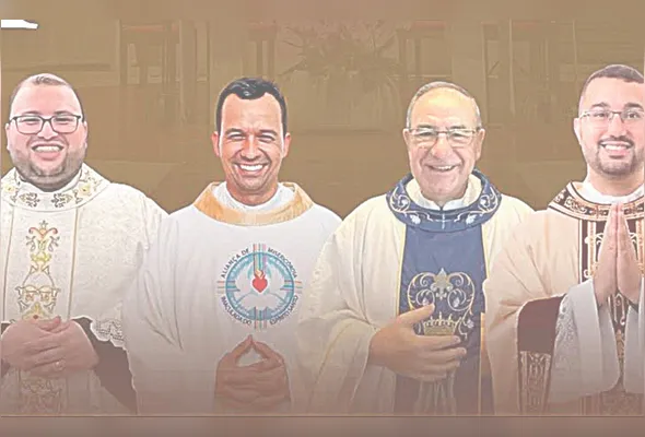 Frei rhuam, padre Lincon, frei João e padre Lucas vão participar