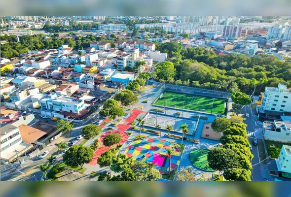 Vista de Colina de Laranjeiras, bairro mais populoso da Serra