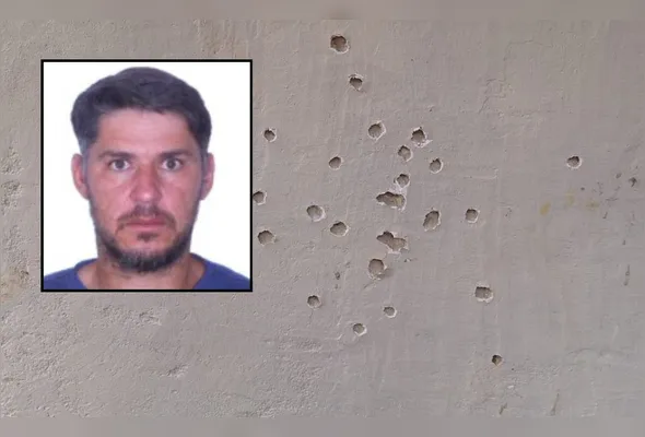 Marcas de perfurações de projéteis foram encontradas nas paredes da residência onde o crime aconteceu