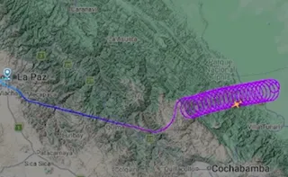 Imagem ilustrativa da imagem Avião faz mais de 20 círculos em possível 'voo fantasma' antes de cair na Bolívia