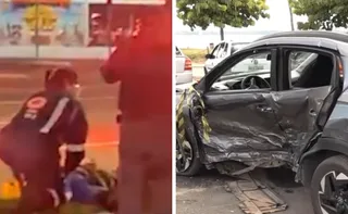 Imagem ilustrativa da imagem Casal fica preso às ferragens em acidente na Praia de Camburi, em Vitória