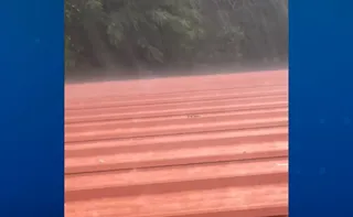 Imagem ilustrativa da imagem Chuva forte com granizo derruba árvores e provoca transtornos em cidades do ES