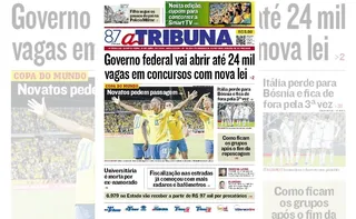 Imagem ilustrativa da imagem Confira os destaques do jornal A Tribuna desta quarta-feira