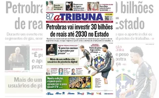 Imagem ilustrativa da imagem Confira os destaques do jornal A Tribuna desta quinta-feira