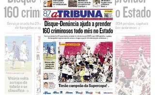 Imagem ilustrativa da imagem Confira os destaques do jornal A Tribuna desta segunda-feira