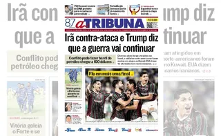 Imagem ilustrativa da imagem Confira os destaques do jornal A Tribuna desta segunda-feira