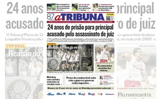 Imagem ilustrativa da imagem Confira os destaques do jornal A Tribuna desta sexta-feira