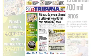 Imagem ilustrativa da imagem Confira os destaques do jornal A Tribuna desta terça-feira