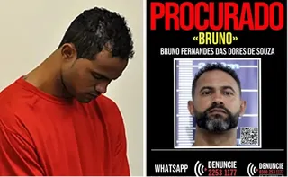 Imagem ilustrativa da imagem Disque-Denúncia divulga cartaz de ‘procurado’ do goleiro Bruno e pede informações