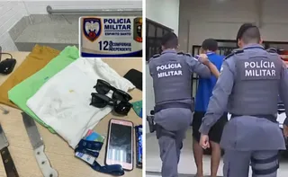 Imagem ilustrativa da imagem Dupla é presa após assaltar loja e levar mais de R$ 1 mil em roupas em Vitória