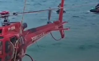 Imagem ilustrativa da imagem Homem morre e mulher fica em estado grave após asa-delta cair no mar no RJ