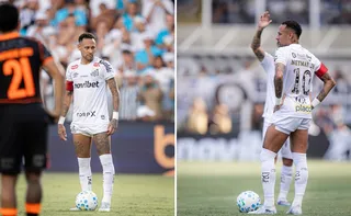 Imagem ilustrativa da imagem Neymar tem atuação discreta em empate entre Santos e Corinthians
