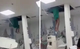 Imagem ilustrativa da imagem Paciente em surto tenta fugir por tubulação de hospital e cai do teto no Rio