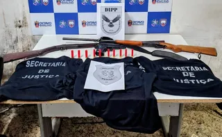 Imagem ilustrativa da imagem Suspeita de se passar por policial penal é presa com espingardas no Noroeste do ES