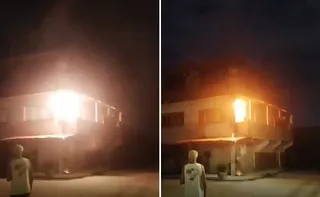 Imagem ilustrativa da imagem VÍDEO | Padrão de energia pega fogo e causa incêndio em Vila Velha