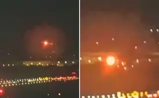 Imagem ilustrativa da imagem VÍDEO | Turbina de avião explode após decolagem no aeroporto de Guarulhos