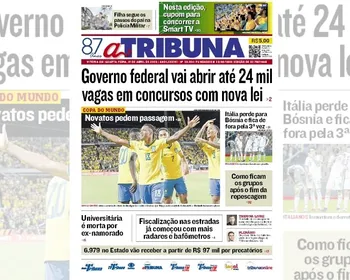 Imagem ilustrativa da imagem Confira os destaques do jornal A Tribuna desta quarta-feira