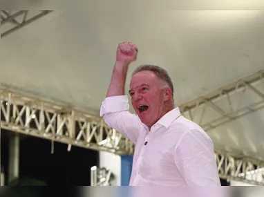 Renzo Mendes e o presidente estadual do Podemos, Gilson Daniel