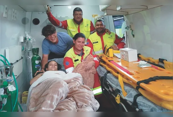 Parto foi realizado pela equipe da ambulância da Ecovias Capixaba