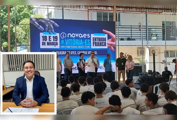 Bruno Lamas (destaque) participa de evento sobre inovação e tecnologia que acontece no Ifes, campus Vitória