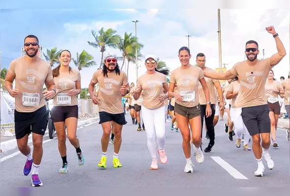 Corrda 100% Você reúne resporte, bem-estar e música em etapa na Praia de Camburi