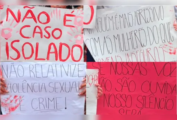 Imagem ilustrativa da imagem Estudantes fazem protesto contra alunos que criaram fotos falsas de colegas com IA