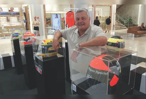O designer Alan Mosca diz que exposição também busca conscientizar sobre a importância do uso do capacete