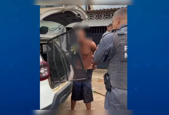 Homem foi levado pelos Policiais Militares à Delegacia Regional de Aracruz, onde foi encaminhado ao sistema prisional