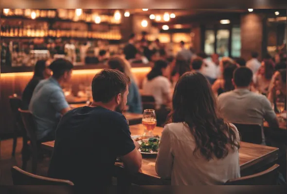 Imagem criada pela Inteligência Artificial mostra movimento em restaurante: alimentação fora do lar entre os itens que influenciaram resultado