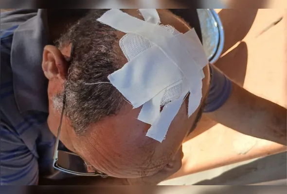 Motorista levou uma coronhada na cabeça