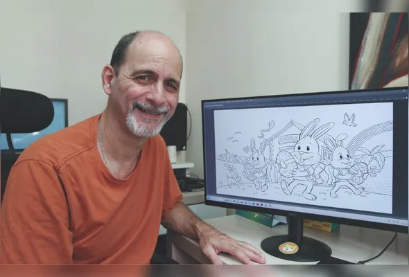 O ilustrador Ilvan Filho diz que a escola aparece no desenho como ambiente principal, além da família