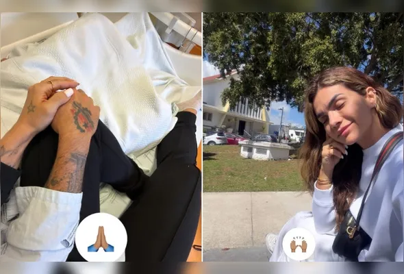 Kelly Key publicou foto ao lado de Mico Freitas no hospital e enquanto aguardava por exames